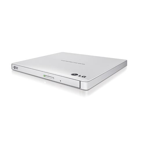 LG Storage GP65NW60 External Slim DVDRW, 8X DVD, 24X CD, Retail, White(Open Box)