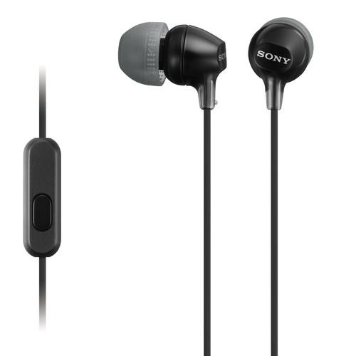 SONY MDR-EX15AP In-Ear EX Monitor Headphones with Mic & Remote, Black