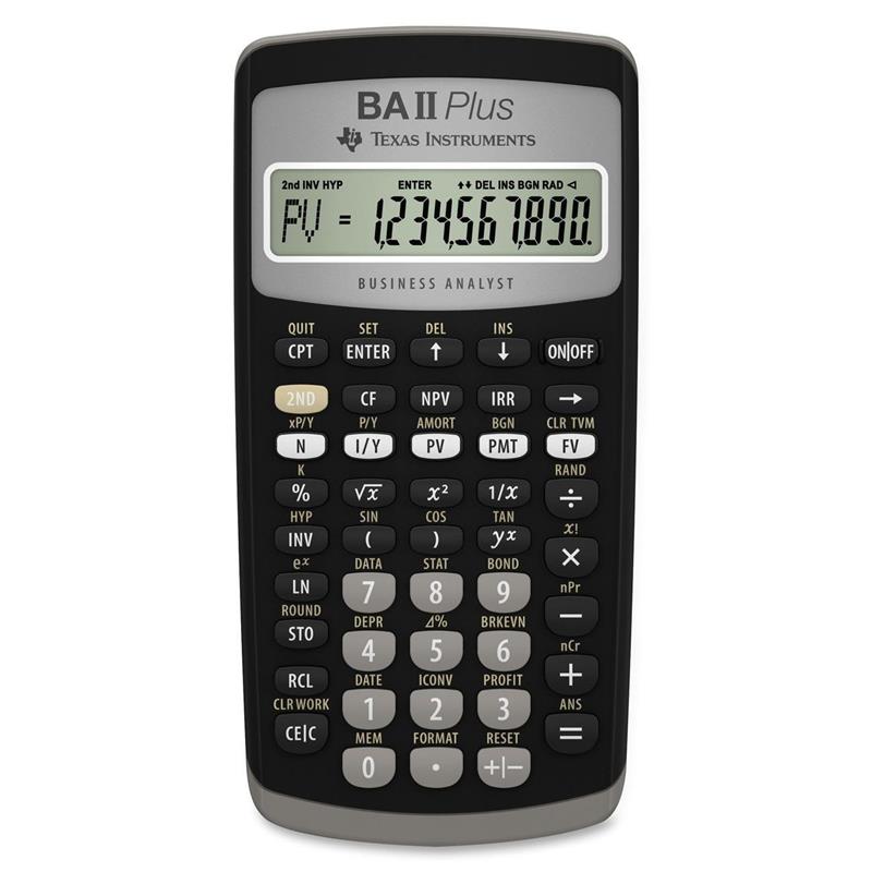 TEXAS INSTRUMENTS BA-II Plus Adv. Financial Calculator