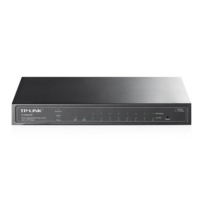 TP-LINK (SG2210P) 10-Port Gigabit Smart Switch with 8-Port PoE+