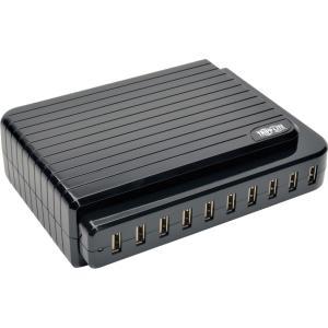 Tripp Lite 10-Port USB Charger - 12 W Output Power - 120 V AC, 230 V AC Input Voltage - 5 V DC Output Voltage - 2.4 A Output Cu