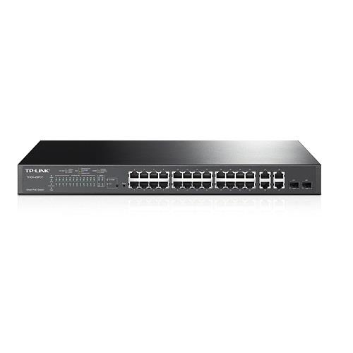 TP-LINK T1500-28PCT(TL-SL2428P) 24-Port 10/100Mbps + 4-Port Gigabit PoE+ Smart Switch