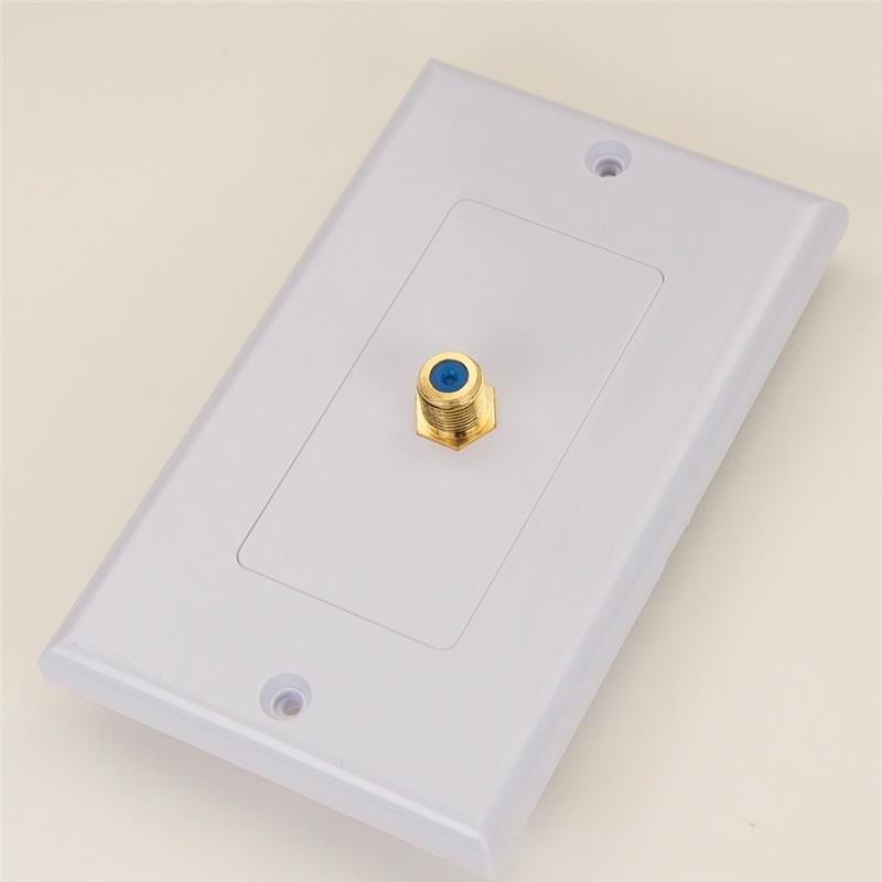 iCAN 1 Port TV/Cable F-Type Faceplate in Decora Type