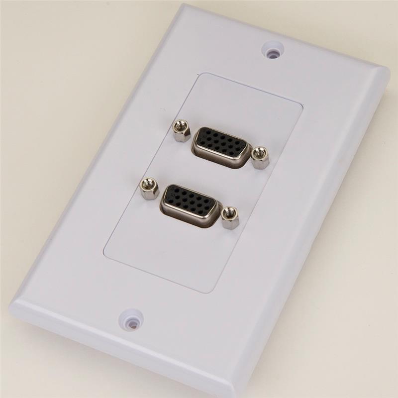 iCAN 2 Ports SVGA (HD14) Female/Female Keystone Faceplate