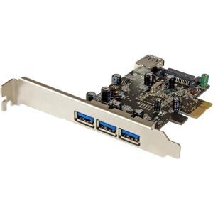 StarTech (PEXUSB3S42) - Carte contrôleur PCI Express 2.0 à 4 ports USB 3.0 avec alimentation SATA - 3 externes  1 interne