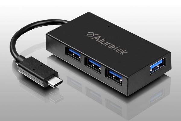 Aluratek 4-Port USB 3.1 Type-C Hub | AUHC0304F