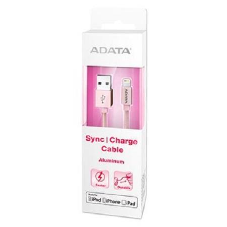 ADATA Sync & Charge Lightning Cable Aluminum 3.28Ft Rose Gold