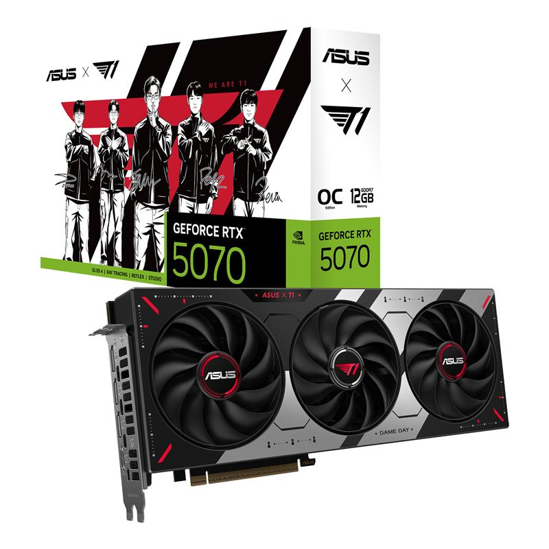 ASUS T1 GeForce RTX 5070 OC Edition GDDR7 Trois ventilateurs
