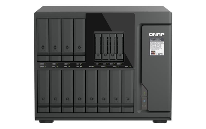 QNAP TVS-h1677AX-R5-16G 16 baies 3,5" / 2,5" AMD Ryzen 5 7000 SATA III