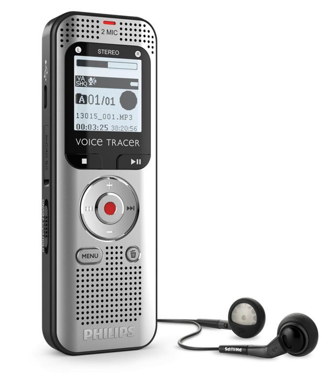 PHILIPS 8 GB 12 h (PCM mode), 90 h (HQ mode), 297 h (SP mode), 2370 h
