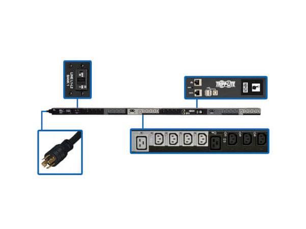 EATON PDU3EVSR6L2130 3-Phase 30 Switched PDU PDU