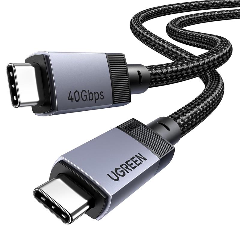 Câble UGREEN USB4 Gen 3 240 W max Gris sidéral 1 m