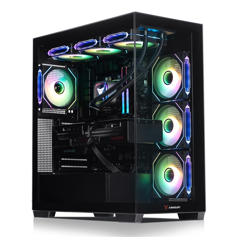 ARMOURY Ryzen 7 9800X3D RX 9070 XT 64GB DDR5 4TB SSD AIO Wi-Fi Win11H