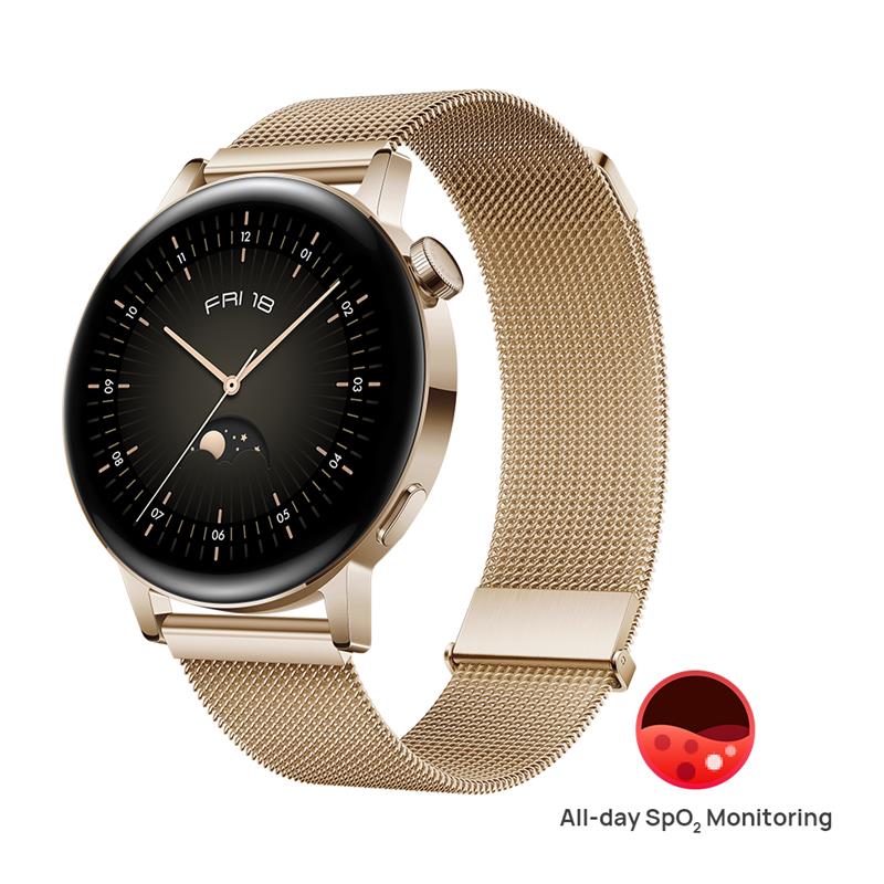 HUAWEI Smartwatch GT 3 42mm Light Gold Strap Canada Computers Electronics