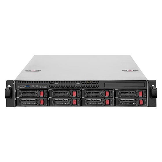 Châssis de stockage en rack SILVERSTONE 2U à 8 baies pour disques durs/SSD 2,5"/3,5"