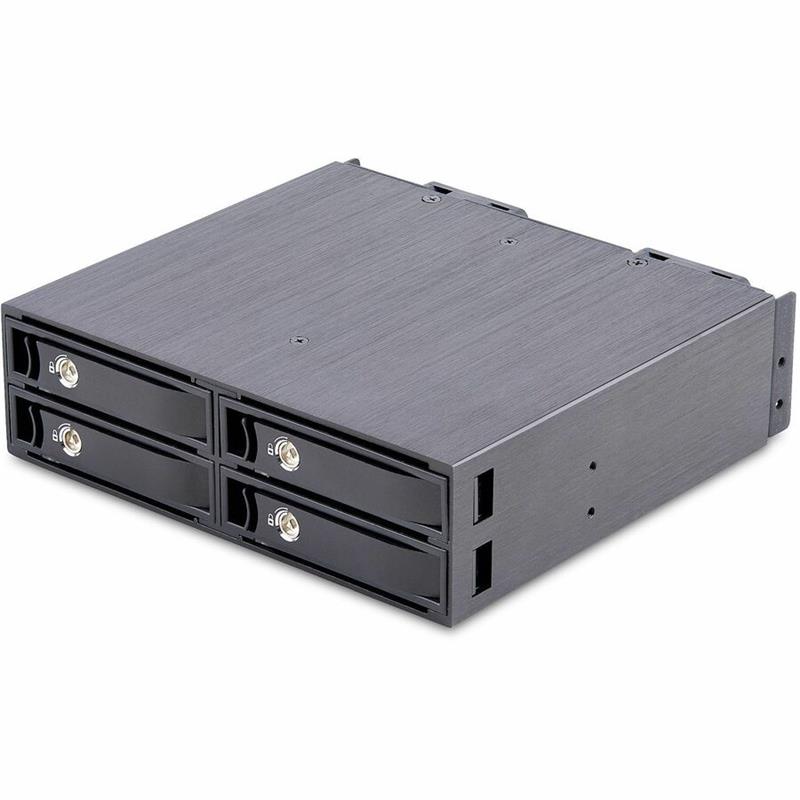 Fond de panier StarTech.com 4 baies pour disques U.2, compatible avec une baie de 5,25 pouces, rack mobile pour disques durs...