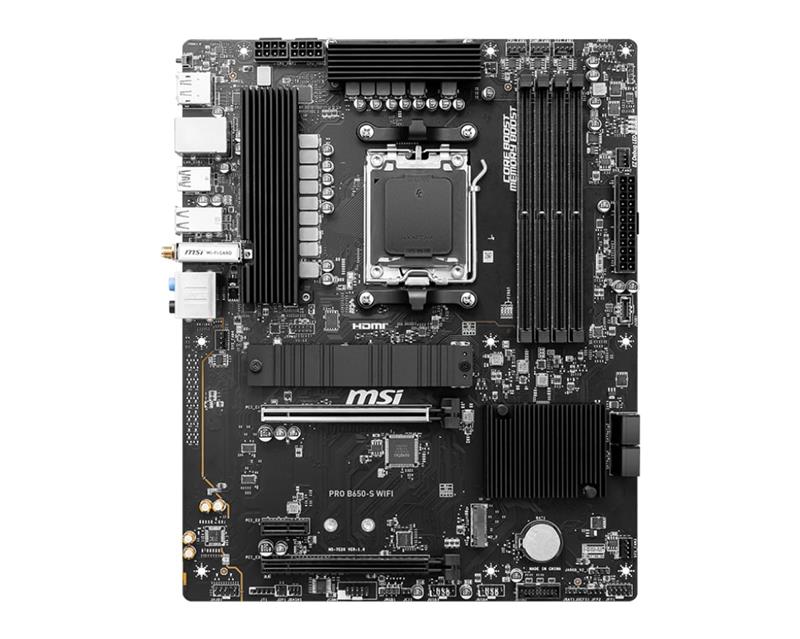 マザーボード MSI PRO B650M-A WIFI AMD Ryzen 7000 AM5 MSI PRO B650M-A WIFI AMD AM5 MATX Motherboard, 4x DDR5