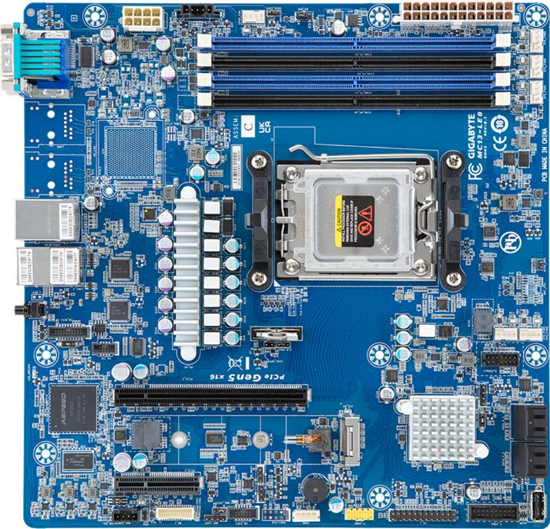 GIGABYTE MC13-LE0  Workstation Motherboard -  AMD B650E  - AM5 - AMD EPYC™ 4005/4004 & Ryzen™ 9000/7000 - Max128GB - DDR5 - Mic