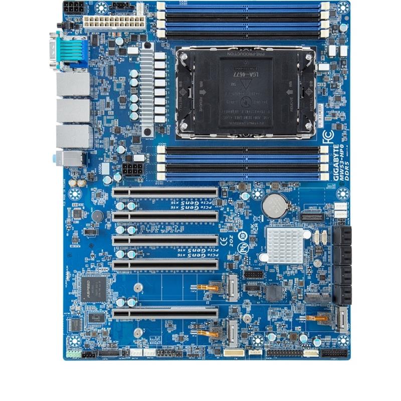 GIGABYTE - MW53-HP0 - Workstation Motherboard -   Intel W790 - Intel LGA4677 - Intel® Xeon® W-3500/2500/3400/2400 -  Max256GB D