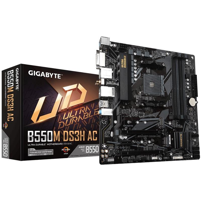 GIGABYTE B550M DS3H AC AM4 B550