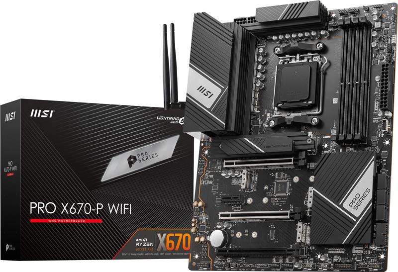 MSI PRO X670-P WIFI, AMD X670 ATX AM5 Motherboard