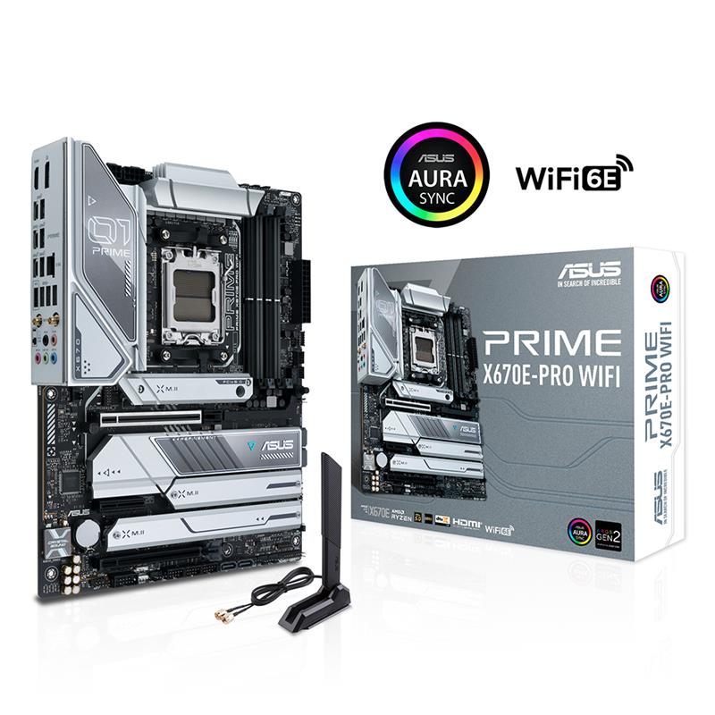 ASUS Prime X670E-PRO WIFI 6ESocket AM5 (LGA 1718) Ryzen 7000(Open Box)