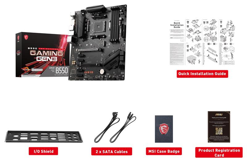 MSI B550 GAMING GEN3 AMD B550 ATX AM4 Motherboard - Canada