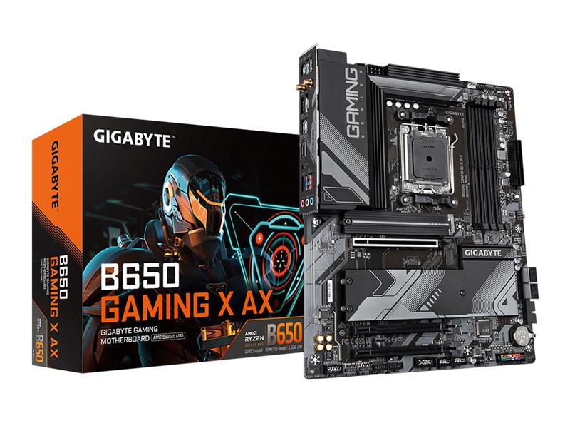 GIGABYTE B650 GAMING X AX AM5 LGA 1718 AMD B650 ATX Motherboard with 5-Year Warranty, DDR5, PCIe 4.0 M.2, PCIe 4.0, USB 3.2 ...