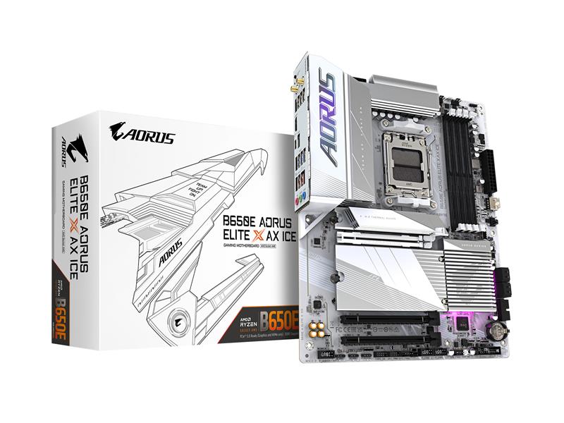 GIGABYTE B650E AORUS Elite X AX ICE AM5 LGA 1718 AMD B650 ATX(Open Box)