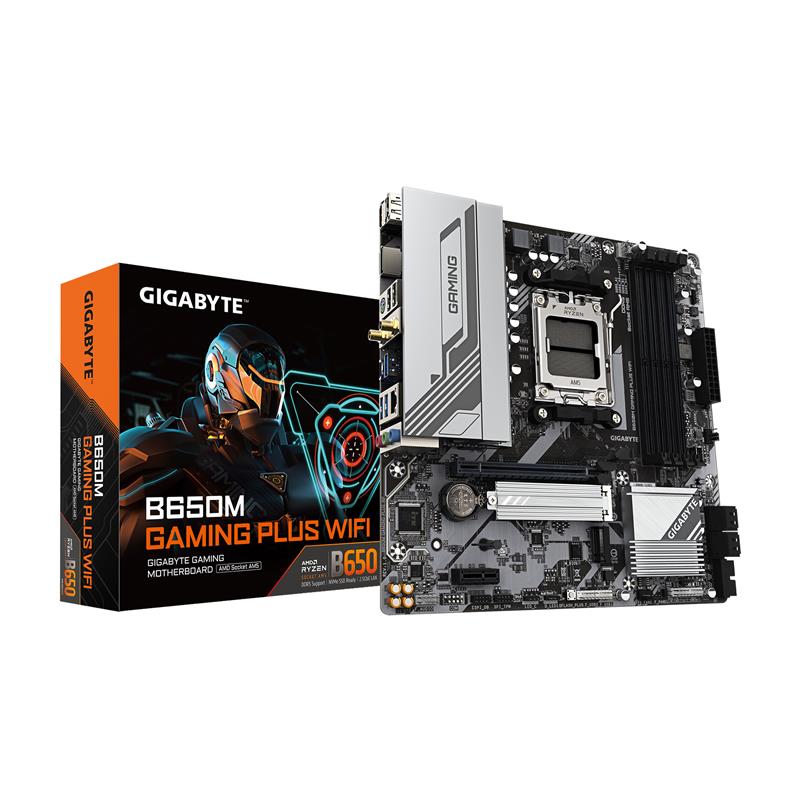 GIGABYTE B650M GAMING PLUS WIFI AM5 LGA 1718 AMD B650 M-ATX, DDR5(Open Box)