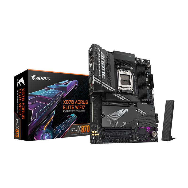 GIGABYTE X870 AORUS ELITE WIFI7 AMD AM5 LGA 1718 Motherboard, ATX