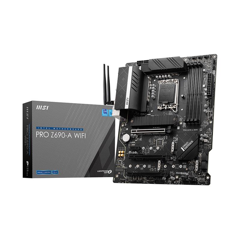 MSI PRO Z690-A WIFI Motherboard ATX - Supports Intel Core 12th/13th Gen Processors, LGA 1700 - 14 Duet Rail 55A VRM, Memory ...