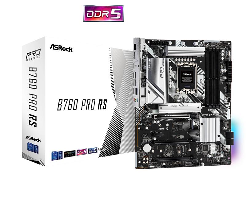 Carte mère ASRock B760 PRO RS, Intel 13e et 12e génération, DDR5 7200+