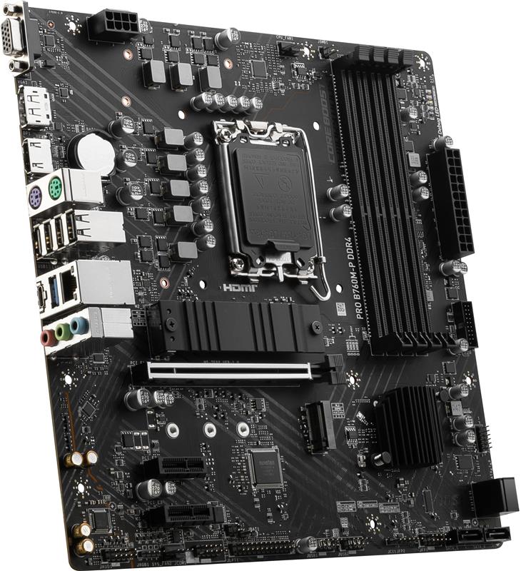 MSI PRO B760M-A DDR4 ⅠI intel12/13/14世代 MSI PRO B760M-A WiFi ProSeries Motherboard (Supports 12th