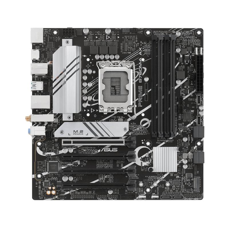 ASUS PRIME B760M-A AX LGA 1700(Intel® 12th&13th Gen) microATX motherboard (PCIe® 4.0, 2xM.2 slots, DDR5,Realtek 2.5 Gb LAN,WiFi