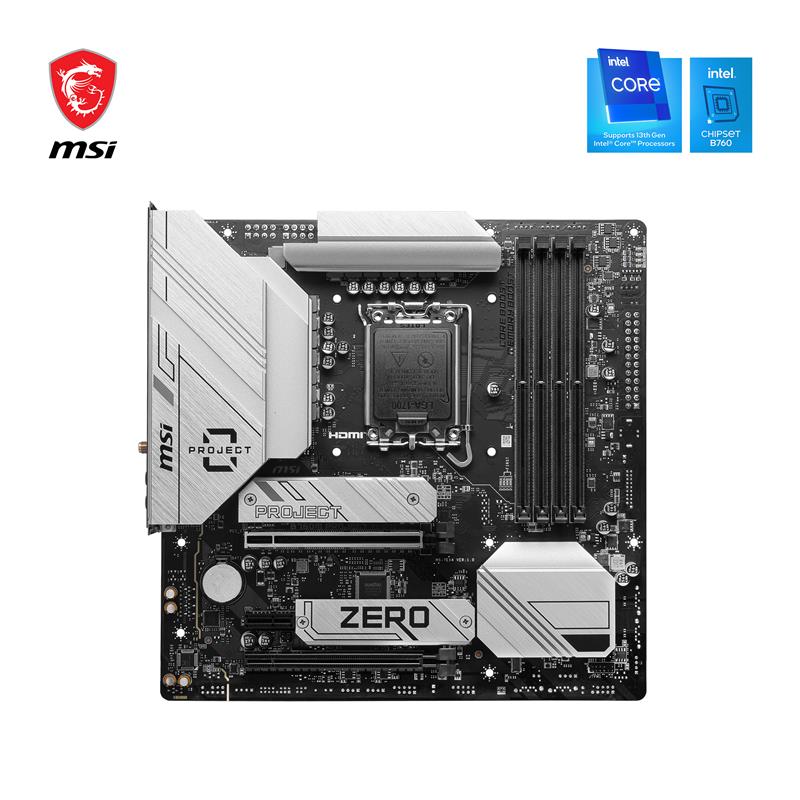 MSI B760M PROJECT ZERO, Intel ATX LGA 1700 - Canada Computers