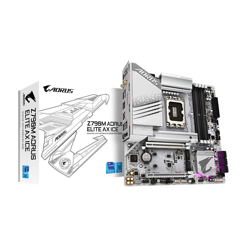 GIGABYTE Z790M AORUS ELITE AX ICE LGA 1700 Intel Z790 M-ATX(Open Box)