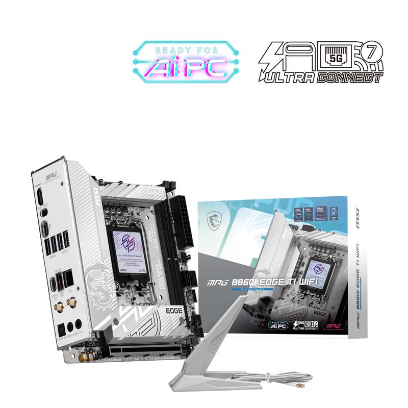 MSI MPG B860I EDGE TI WIFI Intel LGA 1851 Mini-ITX Motherboard