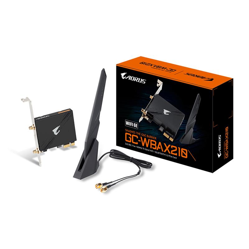 GIGABYTE WiFi 6E GC-WBAX210 Tri-Band WiFi 6E Bluetooth 5.2 PCIe Card(Open Box)