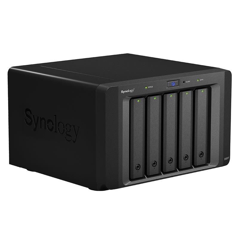 Synology DX517 5-Bay NAS Expansion Unit - for select Synology NAS (DX517) - supports DS1821+, DS1621xs+, DS1621+, DS1520+, DS92