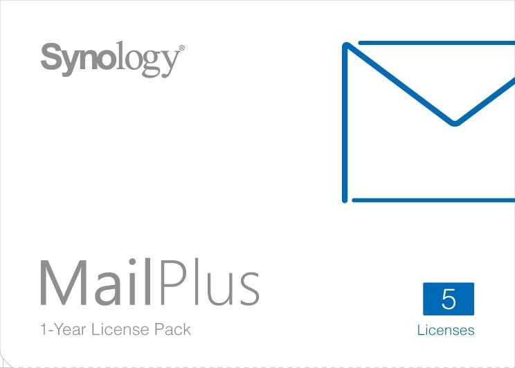 Synology MailPlus License Pack for 5 Email Accounts- for select NAS (MAILPLUS 5 LICENSES)