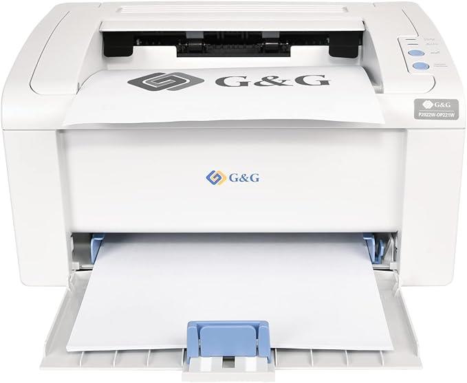 G&G P2022W Wireless Monochrome Laser Printer, Grey