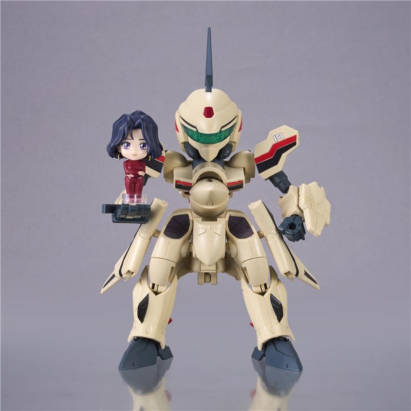 BANDAI Tiny Session YF-19(Isamu Alva Dyson Use) With Myung Fang Lone "Macross Plus" Transformable Action Figure