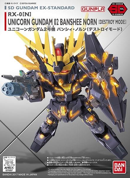 BANDAI SD Gundam EX-Standard #15 Unicorn Gundam 02 Banshee Norn (Destroy Mode) "Gundam UC" Model kit