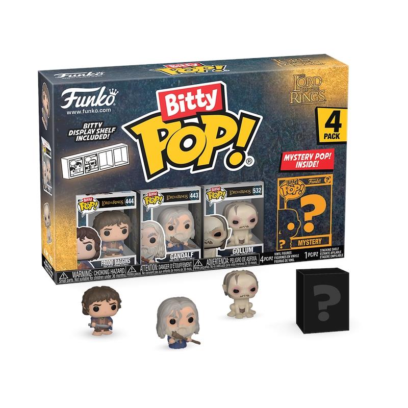 Funko Mystery Bitty POP! 4-Pack: THE LORD OF THE RINGS (Styles May Var