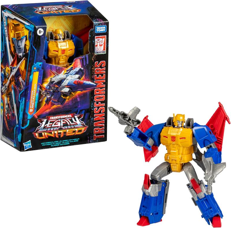 Hasbro Transformers Legacy United Voyager Class Super-God Masterforce Metalhawk, 7-inch Converting Action Figure