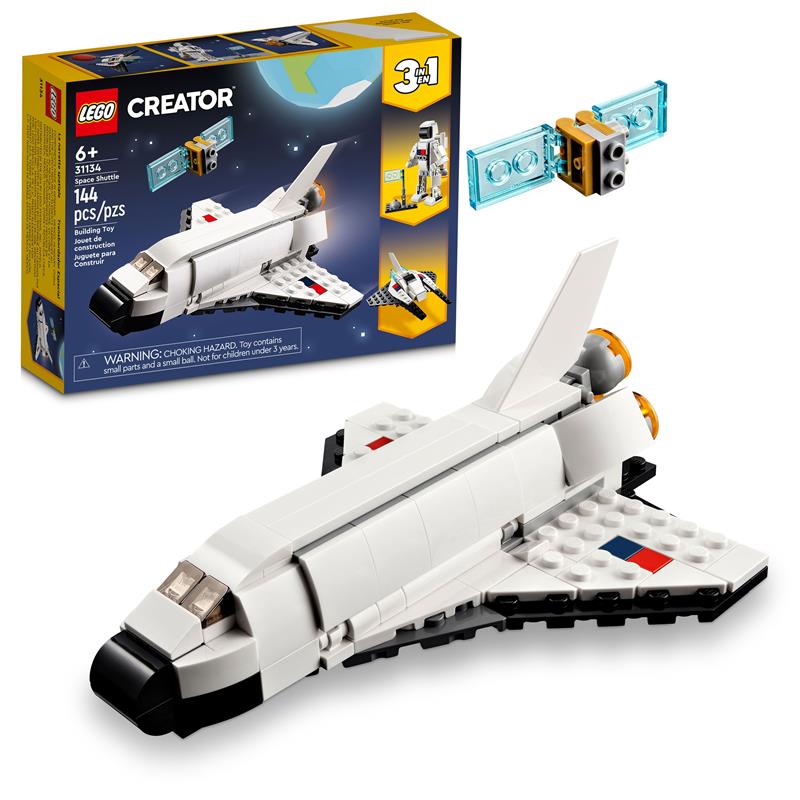 LEGO Creator 3 in 1 Space Shuttle and Spaceship Toys for Kids 31134