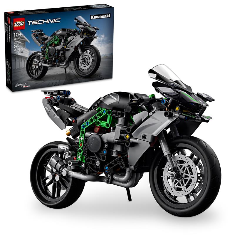 LEGO Technic Kawasaki Ninja H2R Motorcycle Toy, Kids Room Décor 42170