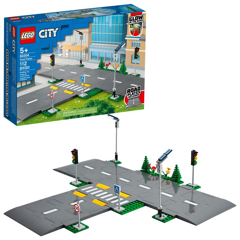 LEGO City Road Plates 60304 Building Kit; Cool Building Toy for Kids (