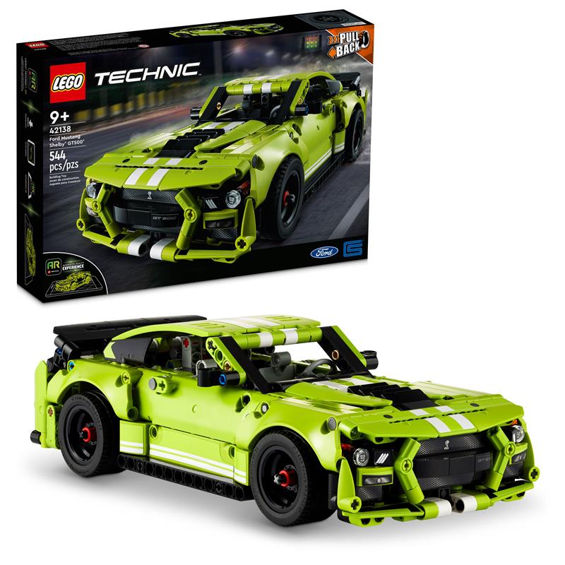 LEGO Technic Ford Mustang Shelby GT500 42138 Model Building Kit; Pull-